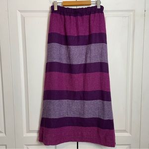 Striped Knit Maxi Skirt